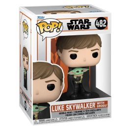 Funko Pop Star Wars The Mandalorian Luke Con Child - Figura de Vinilo de 9cm con Caja Original