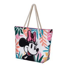 KARACTERMANIA Bolsa de Playa Island Minnie Disney con Cremallera y Asas Superiores 37x52x17cm