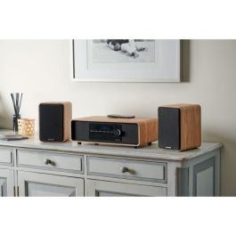 Microsistema Bluetooth - THOMSON - Madera/Negro - Radio FM/DAB+/CD/MP3/USB/Inducción, 75W, Pantalla LCD, Mando a distancia, Fuente de alimentación. 230V