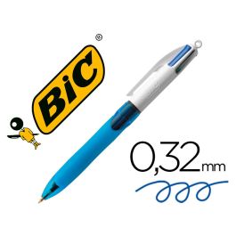 Boligrafo Bic Cuatro Colores Con Grip De Caucho Ergonomico Punta Media 1 mm 12 unidades Precio: 33.68999975. SKU: B17Y4RK8AN