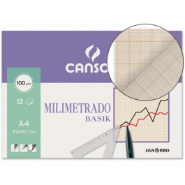 Canson Minipack Basik Papel Dibujo Milimetrado 100 gr. 21x29,7 cm 12 Hojas Precio: 1.79000019. SKU: B15DKLRZRZ