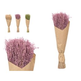 Giftdecor Ramillete de Centeno Natural Surtido, Vegetal, Colores Natural, Verde y Morado, 10x40x10 cm