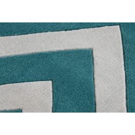 DKD Home Decor Alfombra Urban Bicolor con Diseño Zigzag 230 cm x 160 cm y 2 cm de Grosor. 100% Poliester 1800 gsm.