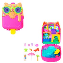 Mattel JCB17 Polly Pocket - Juego de Viaje con Accesorios - Vacaciones al Sol