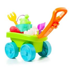 Carro playa con asa plegable y zona para construir. incluye accesorios de playa. incluye 6 piezas. Precio: 20.0013. SKU: B15GA4CTA8