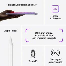 Tablet Apple mini Octa Core 4 GB RAM 64 GB Gris 8,3" Tablet Apple mini Octa Core 4 GB RAM 64 GB Gris 8,3"