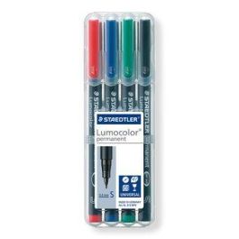 Estuche 4 Marcadores Lumocolor Permanente Punta Superfina 0,4Mm. Surtidos Staedtler 313 WP4