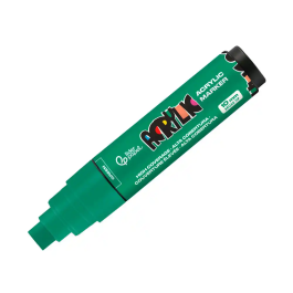 Liderpapel Rotulador Acrilico Base Agua Todo Tipo de Superficie Punta Rectangular 10 mm Verde