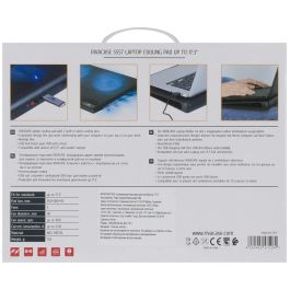 RIVACASE 5557 Base Refrigeradora para Portátil 17.3" con 2 Ventiladores, Gris