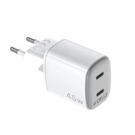 Cargador de Pared Celly UPTC2USBC45WWH Blanco