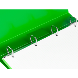 Liderpapel Carpeta 4 Anillas 25 mm Polipropileno DIN A4 Verde Translúcido 43433