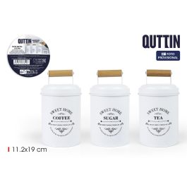 Quttin Bote de Metal para Cocina con Asa de Madera Surtido - 11.6 cm Ancho x 20.2 cm Alto (12 Unidades) Precio: 42.50000007. SKU: B16LRSB3R6