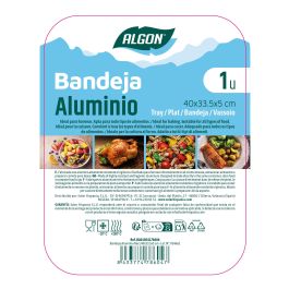 Inde Bandeja Aluminio Rectangular 40 cm x 33.5 cm x 5 cm