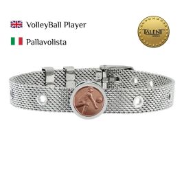 Pulsera Unisex VolleyBall Player Talent Jewels TJA-1-12-02-1-235 Plateado