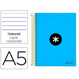 Cuaderno Espiral A5 Micro Antartik Tapa Forrada 120H 100 gr Horizontal 5 Bandas 6 Taladros Color Azul Precio: 7.865000254099999. SKU: B15WFEGS7F