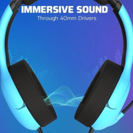 PDP Auriculares con cable PDP1705966927800 Azul Neptuno compatibles con PS4/PS5 con Micrófono de brazo Diadema supraaural