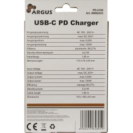 Inter-Tech PD-2100 Cargador USB-C 100W Negro