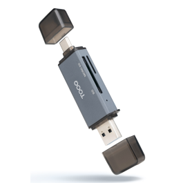 TooQ TQR-3001G Lector de Tarjetas Externo USB 3.0 y USB Tipo-C para SD/TF, Gris, Compatible con Windows y Mac Precio: 9.5000004. SKU: B1KLVR5KPH