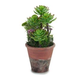 Ibergarden Maceta Envejecida Mediana, Verde o Marrón, 16x23x16 cm (12 Unidades)