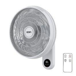 Edm Ventilador de Pared con Mando a Distancia, Blanco, 55W, Ø40cm, 3 Velocidades, Oscilante, Pantalla LED Precio: 47.79000028. SKU: B18PL3F7N2