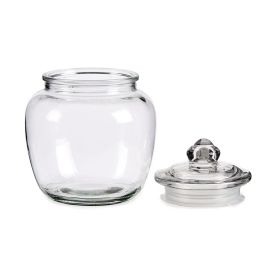 Vivalto Bote Vidrio Hermético 1.4L Transparente con Tapa Plástico - Medidas: 14.5 cm (ancho) x 18 cm (alto) x 14.5 cm (largo) (Set de 12)