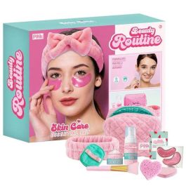 Nice Set Cuidado Facial Infantil Completo: Hidratante, Limpiador, Mascarilla, Parches Ojos, Bolsa Reversible y Accesorios (8 Piezas)
