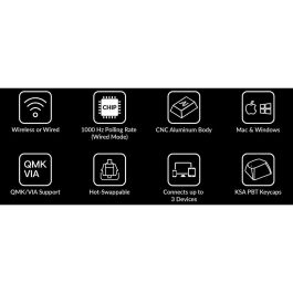 Keychron AAAQE93754 Teclado mecánico para juegos Q2 Pro ANSI con interruptor rojo y retroiluminación RGB