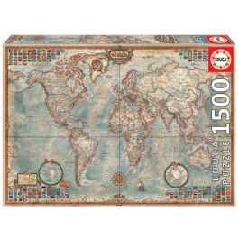 Educa Puzzle El Mundo Mapa Político 1500 Piezas para Adultos y Niños +12 Años, Ideal para Aprender Geografía Precio: 15.59448. SKU: B18ZLFMJ5C