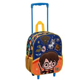 Harry Potter Mochila 3D con Ruedas Pequeña Crest Naranja para Niños Harry Potter Mochila 3D con Ruedas Pequeña Crest Naranja para Niños