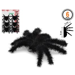 Arañas Decorativas Negras Peludas de 8x6 cm - Pack de 6 Unidades para Halloween y Fiestas Terroríficas Precio: 1.49999949. SKU: B19R3EASAM