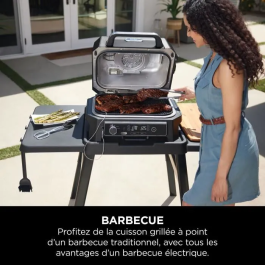 Ninja Barbacoa y ahumador eléctrico Woodfire Pro XL OG850EU con termómetro - Barbacoa y freidora de exterior