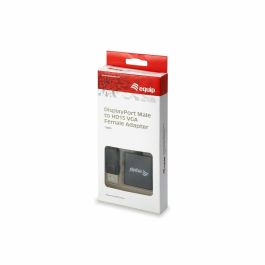 Equip Adaptador DisplayPort (DP) a VGA Macho a Hembra, Full HD 1920x1200, DP 1.1, Aluminio, con pestillo, 15cm Equip Adaptador DisplayPort (DP) a VGA Macho a Hembra, Full HD 1920x1200, DP 1.1, Aluminio, con pestillo, 15cm