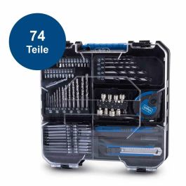 Scheppach C-DTB74/2-X Taladro Destornillador 20V IXES, 50 Nm, Portabrocas 13mm, Kit: 2 Baterías, Cargador, 74 Accesorios y Caja