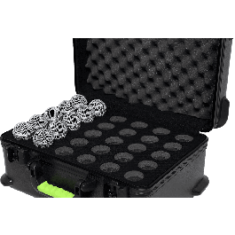 SBG Estuche de Transporte de Polietileno para 30 Micrófonos con Cierre TSA