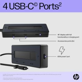 HP Hub USB-C Multiport 4K para Portátiles, Conexión Versátil y Carga