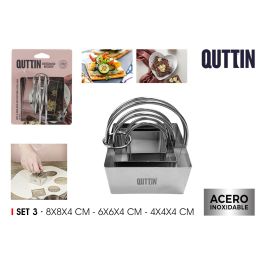 Set de 3 moldes para repostería cuadrados con asa Quttin (24 Unidades) Precio: 58.68999972. SKU: B1HRMJ3BRR
