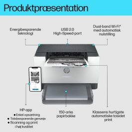 HP Impresora Láser Monocromo LaserJet M209Dw con Wi-Fi y Dúplex Automático, 30 ppm, Compacta para Hogar y Pequeña Oficina