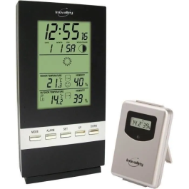 Inovalley Estación Meteorológica SM300 Black - Previsión del Tiempo, Temperatura y Humedad Interior/Exterior, Fase Lunar, Calendario, Reloj Precio: 39.99000027. SKU: B12FH76DXR