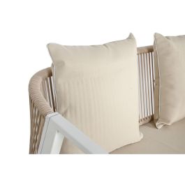 Sofa DKD Home Decor Blanco Beige 66 x 72 x 123 cm Set de 4