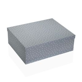 Juego de Cajas Decorativas Versa Gris Cartón Flores (15 Piezas) Juego de Cajas Decorativas Versa Gris Cartón Flores (15 Piezas)