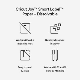 Papel Soluble para Plotter de corte Cricut Joy