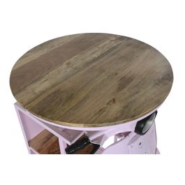 DKD Home Decor Mesa Shabby Rosa Palo 72 x 110 x 116 cm Madera Mango Hierro Estilo Industrial