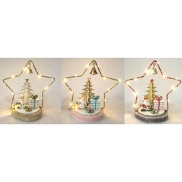 DKD Home Decor Figura Navidad Fantasía LED Estrella Rojo Dorado 7x14x13 cm (6 Unidades) Precio: 22.76736. SKU: B13LYST85P