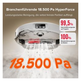 Roborock Qrevo Curv 5A1 Robot Aspirador y Fregador con Estación Base Multifunción Sin Bolsa, Color Negro y Blanco