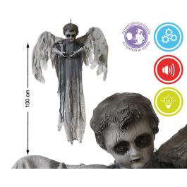 Ángel Colgante Zombi 100 cm con Alas Grises, Efectos de Sonido y Luz activados por Sonido para Halloween y Decoración Gótica Precio: 26.49999946. SKU: B166E8AE3V