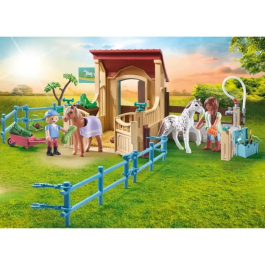 Playmobil 71494 Jinetes con Cajón y Ponis