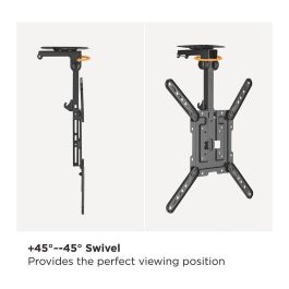 Equip Soporte Techo TV 650375 VESA 400x400 hasta 20kg para Pantallas 23"-55"