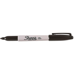 Sharpie Marcador Permanente Fine Punta Redonda 0.9 mm Negro (Set de 12) (Set de 12)