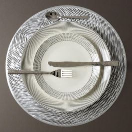 Home Deco Factory Individual Ajoure Diámetro 38 cm Calado Colores Surtidos Dorado Plateado Ideal Fiestas