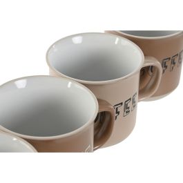 Mug Scandi DKD Home Decor Marron 7 x 8 x 9 cm Set de 4 Mug Scandi DKD Home Decor Marron 7 x 8 x 9 cm Set de 4